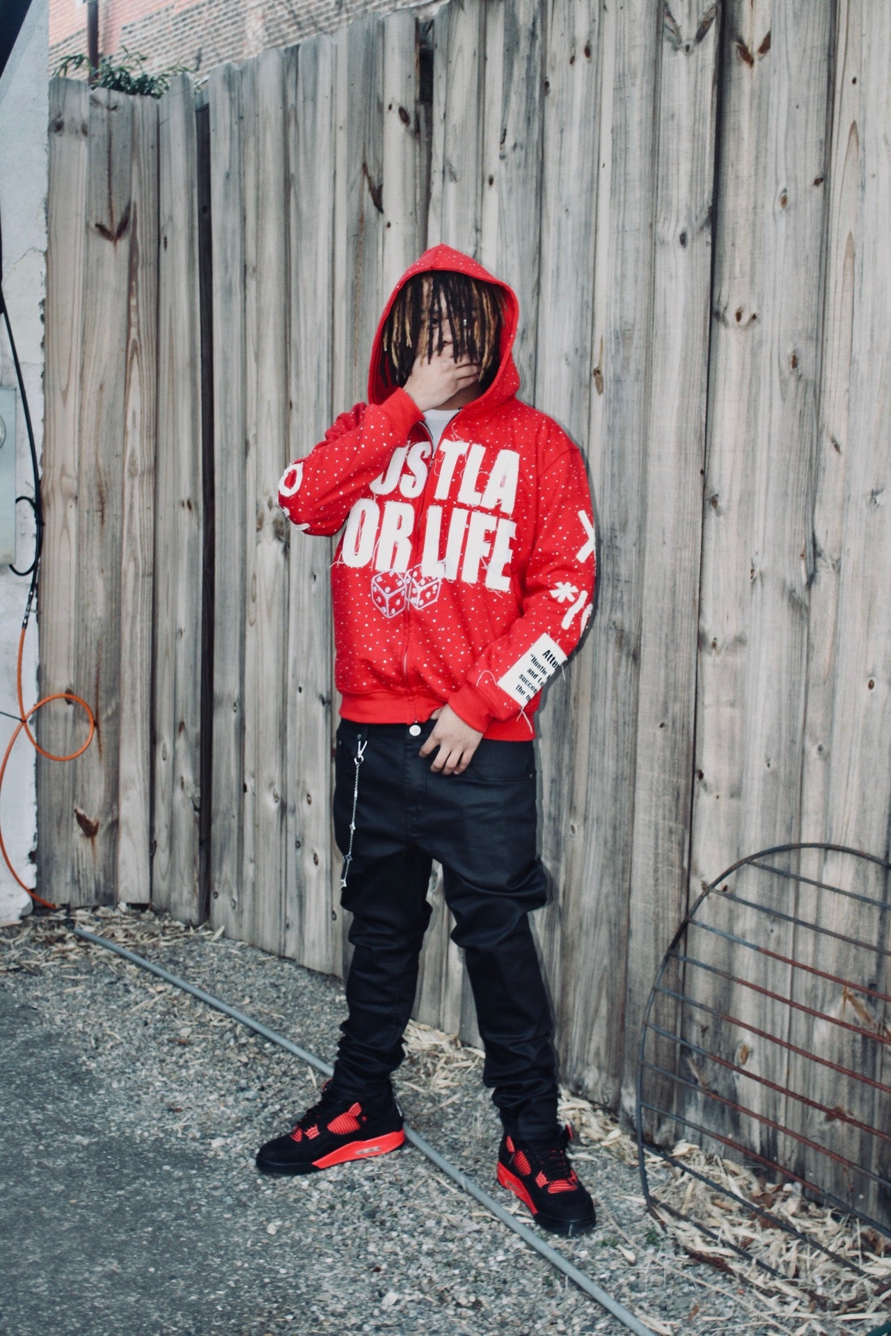 RED CHASE MONEY NOT PEOPLE ZIP-UP