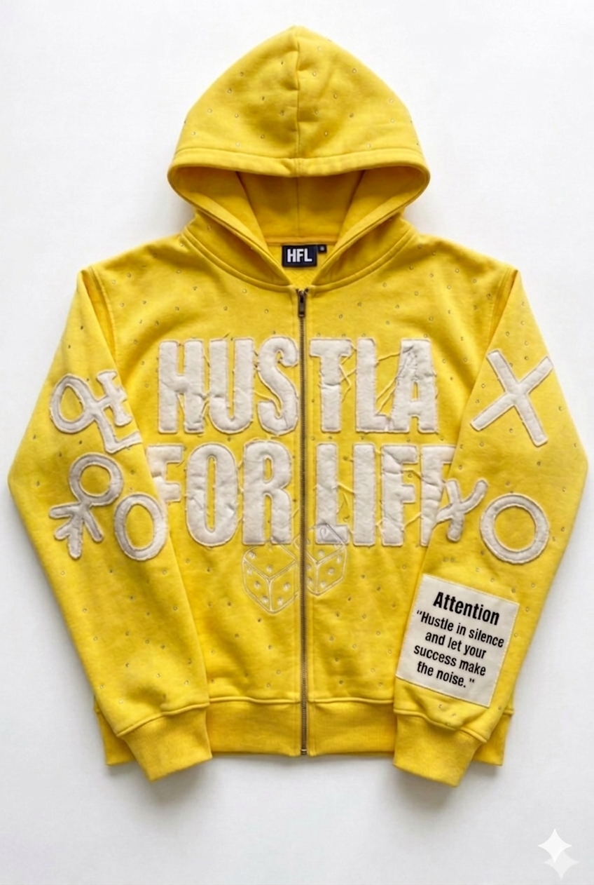 YELLOW CHASE MONEY NOT PEOPLE ZIP-UP