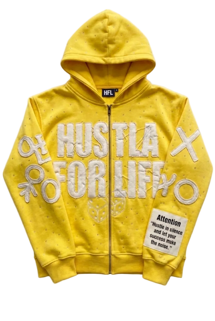 YELLOW CHASE MONEY NOT PEOPLE ZIP-UP