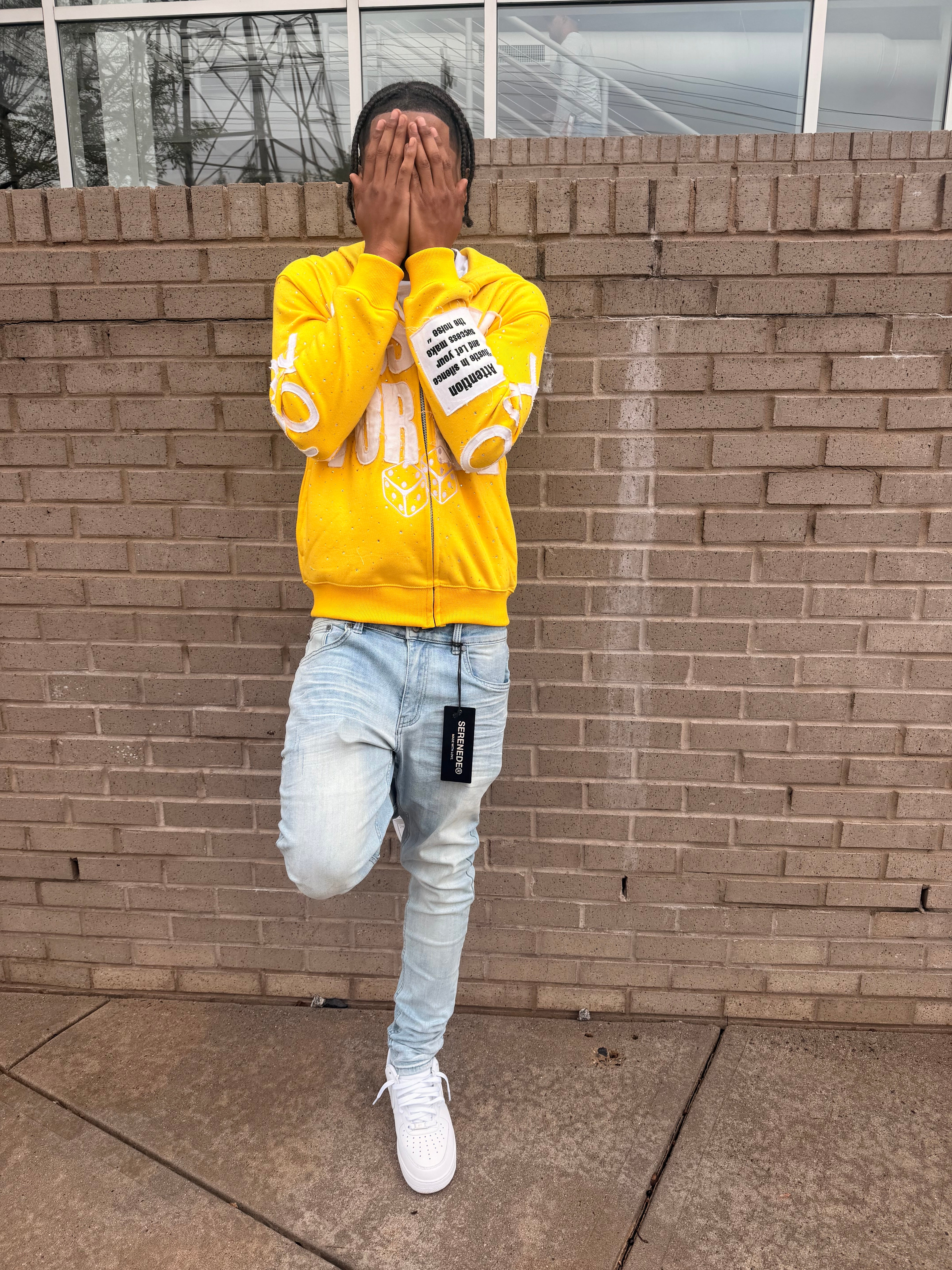 YELLOW CHASE MONEY NOT PEOPLE ZIP-UP